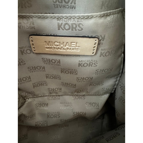 Women\'s Michael Kors White & Beige Monogram Tote Bag, One Size